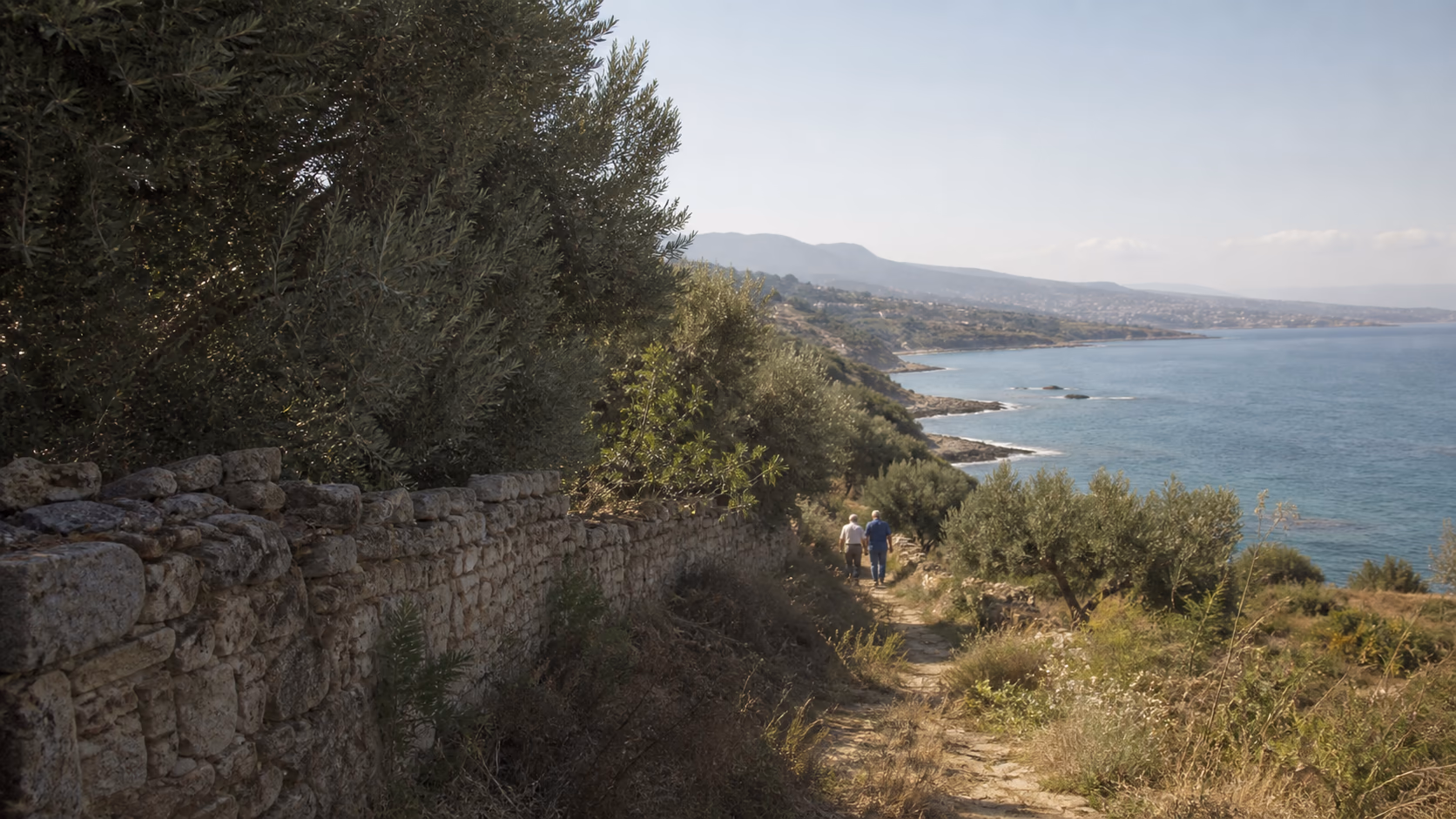 A coastal path near Polis overlooking the Mediterranean